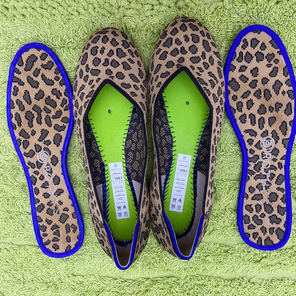 Rothy's Ballet Leopard Print with Red Stripes - Picture 3 of 4